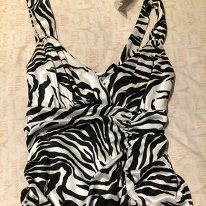 Zebra print body con dresss